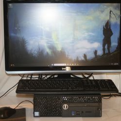 Dell 3060 8th Gen i5, 24" LCD, New Windows 11/Office, 16GB Optane and 16GB ram 500GB SSD