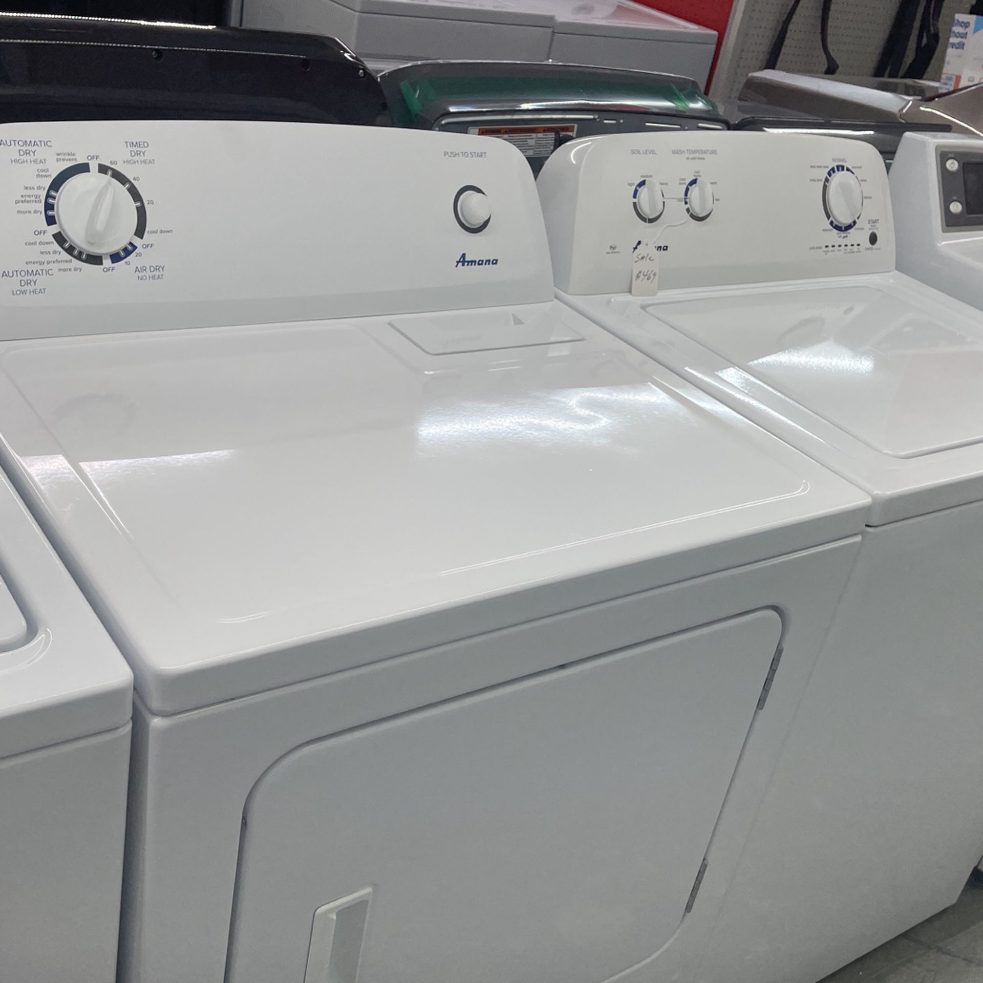Used Amana Washer And Dryer Set. 1 Year Warranty 