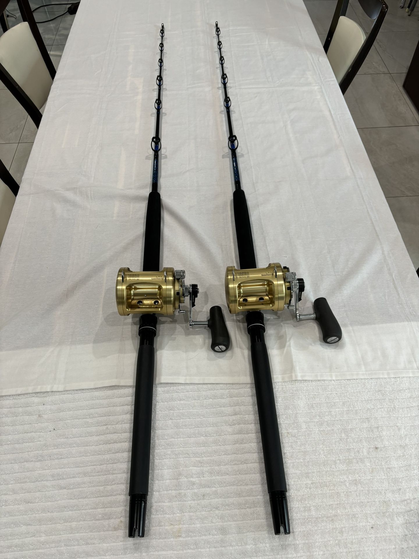 Shimano Tiagra 30 LRSA on New 30-50lb Rods AFTCO Roller Tip