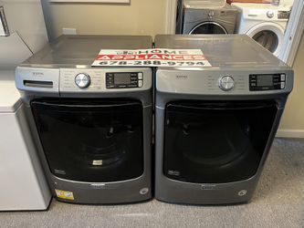 Maytag Grey Washer And Dryer Stackable Set