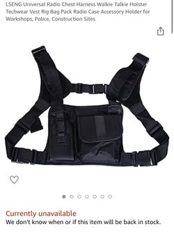 Adjustable Radio Vest/harness