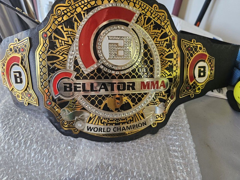 Bellator mma world champion belt.