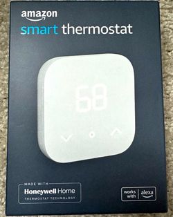 Amazon Smart Thermostat, Save money and energy, Works with Alexa and Ring