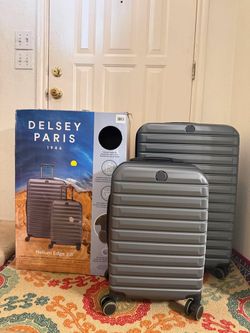 Delsey Paris Helium Edge 2.0 2-Piece Hardside Luggage Set (Grey)