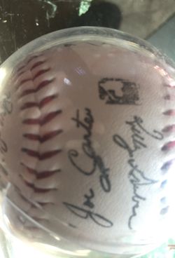 Official major league autographed baseball world. Series 1991 OBO