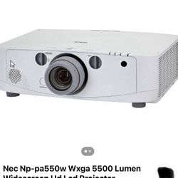 Nec Np-pa550w Wxga 5500 Lumen Widescreen Hd Lcd Projector 