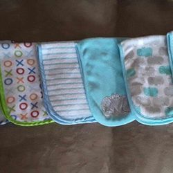 6 baby burp cloths $6 FIRM for ALL 6!