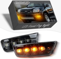 New And Well Packaged Upgrade LED Front Bumper Fog light DRL Amber Sequential Turn Signal Lamp Feature Kit for Toyota 4runner 2003 2004 2005 Replaceme