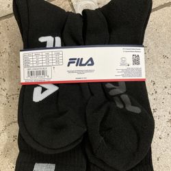NWT FILA men’s crew socks 6 pairs 