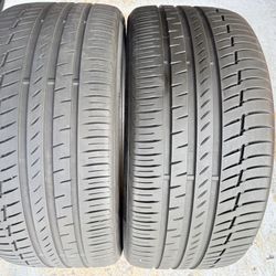 Two Premium Tires 275/35/22 Continental Premium Contact 6 Like New With 80-90% Left BMW X5 X6 