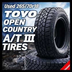 Used 265/70R18 Toyo Open Country A/T III Tires 