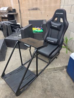 Gaming Chair with steering wheel & pedals