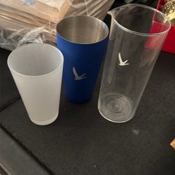 Grey Goose Shaker & Stir Glass - Glass Cup And Metal Cup