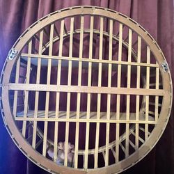 Boho Rattan 2 Tier Round Shelf