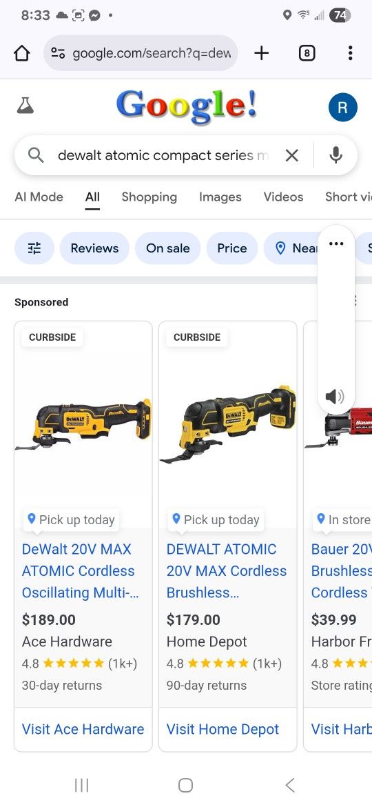Dewalt 20v Max Compact Atomic Oscillating (Multi Tool)