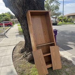 Free Wood five layer shelf bookcase .