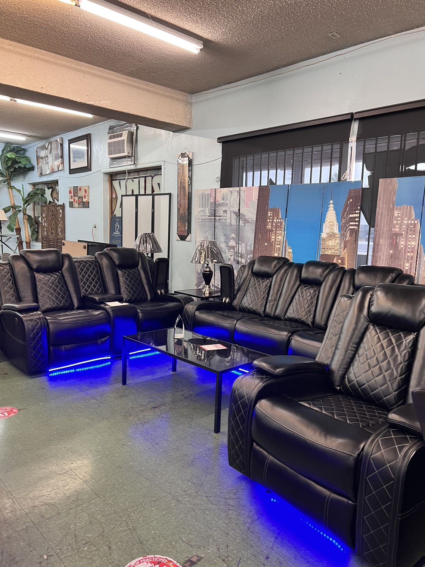 🚚Hot Deal🚚Brand New 3pc Power Reclining Sofa, Power Reclining Loveseat With Cup Holder Console & Power Recliner Chair $1899, Finance Available