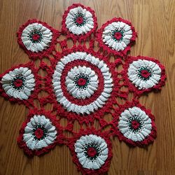 Beautiful crocheted table piece