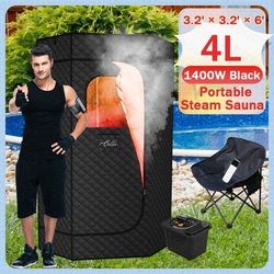 1400 W Adaptable Portable Steam Sauna Infrared Home Sauna, Chair, Remote Control