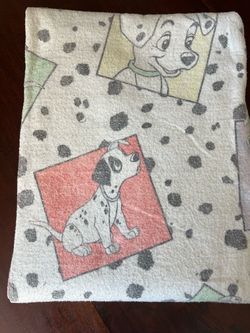 Vintage Disney 101 Dalmatians Twin Fleece Blanket