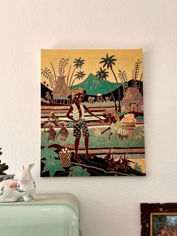 Art batik from Bali wall hanging $40