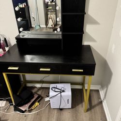 Black And Gold Vanity