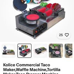 Kolice Commercial Taco Rolling Machine/Taco Machine/No-Stick Tortilla Maker