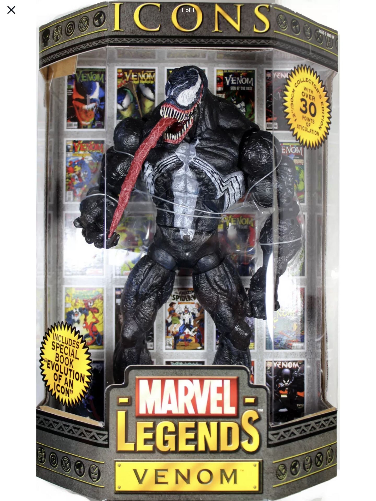 Venom - Marvel Legends - Icons - Includes Comic - Large Figure - Mint Condition - Brand New - Exclusive Toys