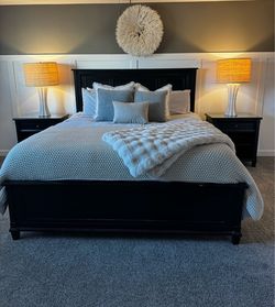 Black Wood King Bed Frame