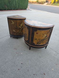 2 oriental style cabinets