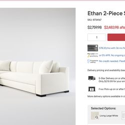 American Signature Furniture ETHAN 2 Piece Sectional Like New 