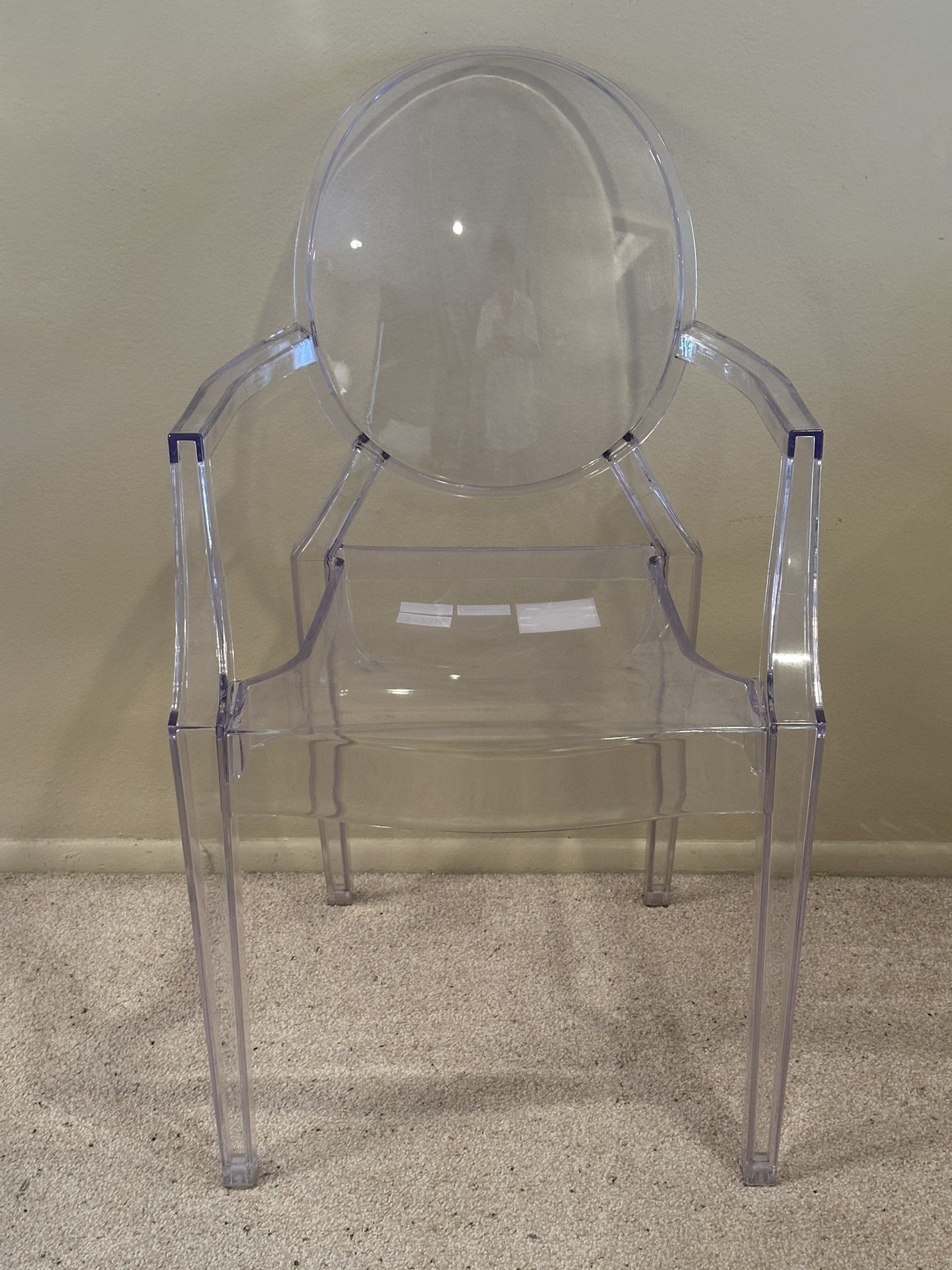 Stunning Brand New With Tag Clear Acrylic, Modern Ghost Armchair, Office, Vanity, Dining Chair