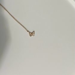 14kt Gold Butterfly Necklace