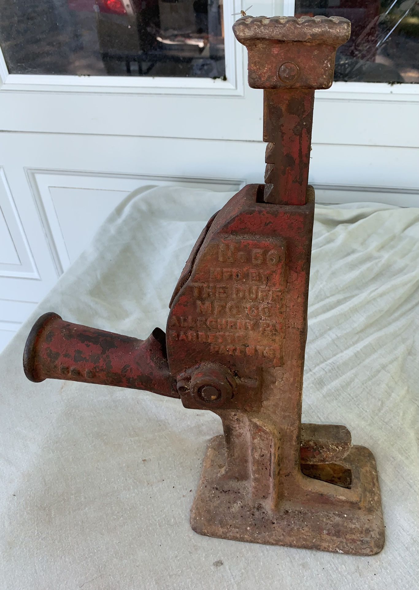 Duff-Barrett No.50 High Lift Vintage 5 Ton Railroad Jack Vintage Tool Cast Iron
