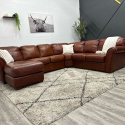 Leather Sectional Couch - Free Delivery 