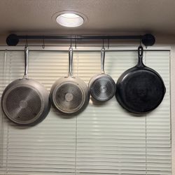 Pot Rack With Hooks And Hardware