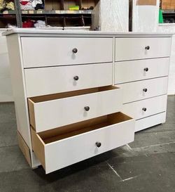 8 drawer white color
