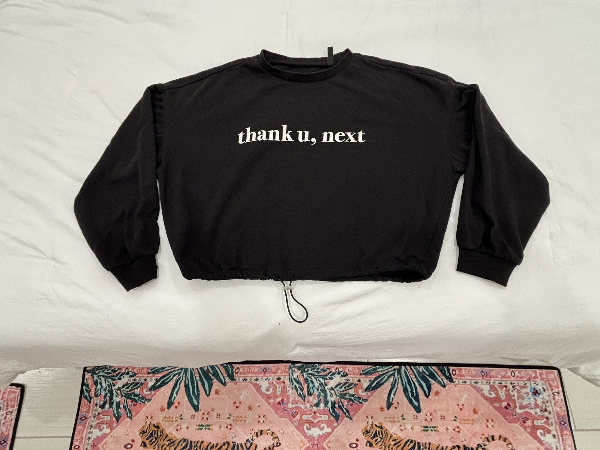 Ariana Grande Thank You Next Cropped Sweatshirt