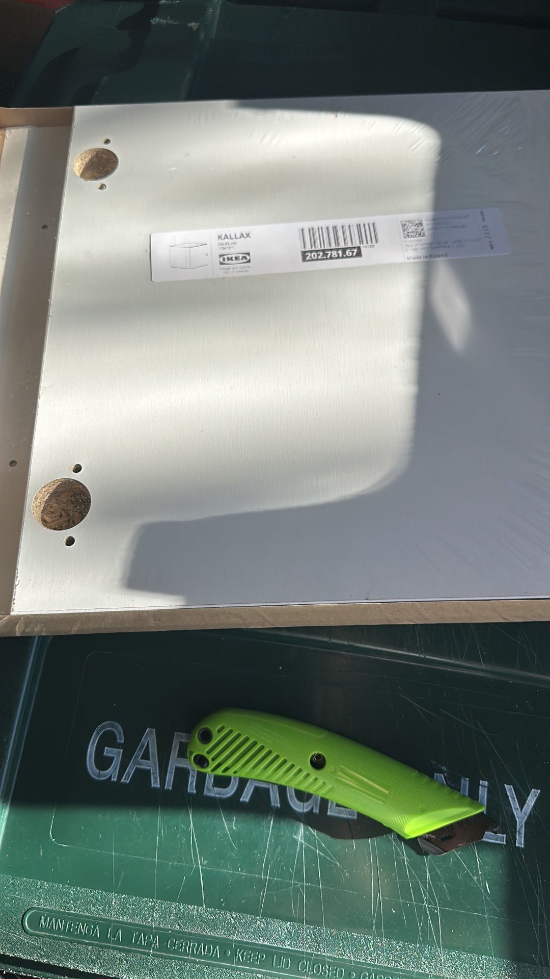 Cube storage drawer insert, new never opened Kallax white 13x13 inches