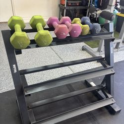Dumbell Rack + Free DumbBells