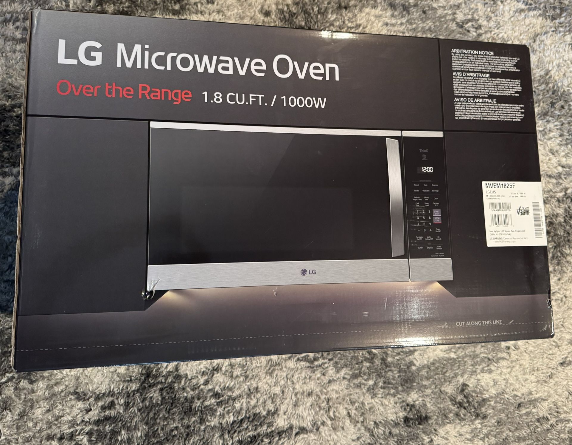 LG 1.8-cu ft 1000-Watt 29.88-in Over-the-Range Microwave