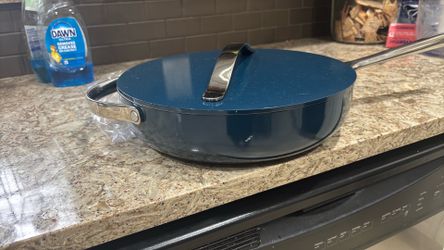 Caraway Brand 12" sautee pan with  cover