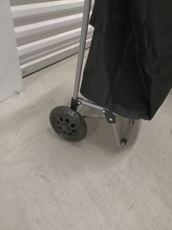 Black folding shopping cart