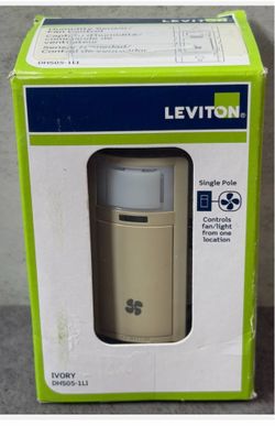 Leviton Decora Humidity Sensor & Fan Control Switch, 1/4 HP, Ivory DHS05-1LI