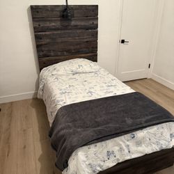 TWIN BED WITH MATTRESS (ASHLEY FURNITURE)