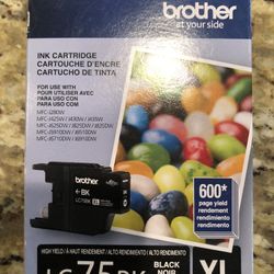 Brother Black Printer Ink (LC75M)