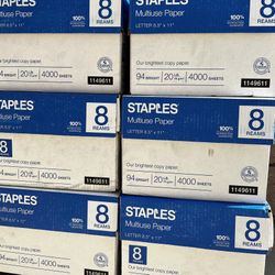 NEW *  Copy Paper Case * 8 Reams * 4000 Sheets Of Paper * Multiuse Printer