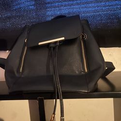 Black Leather Bookbag