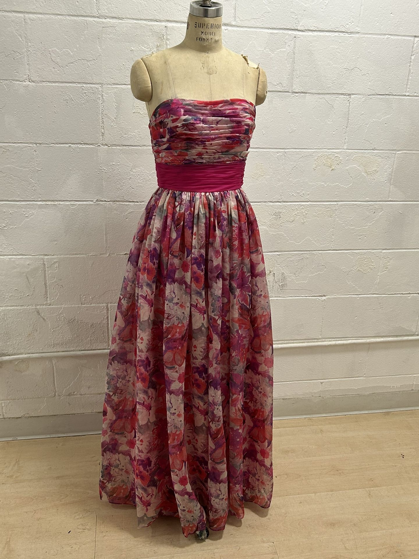 Silk Organza Floral Gown Size 6/8 , $500