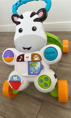 Fisher-Price Learn with Me Zebra Walker Baby Push Toy, Ages 6+ Months